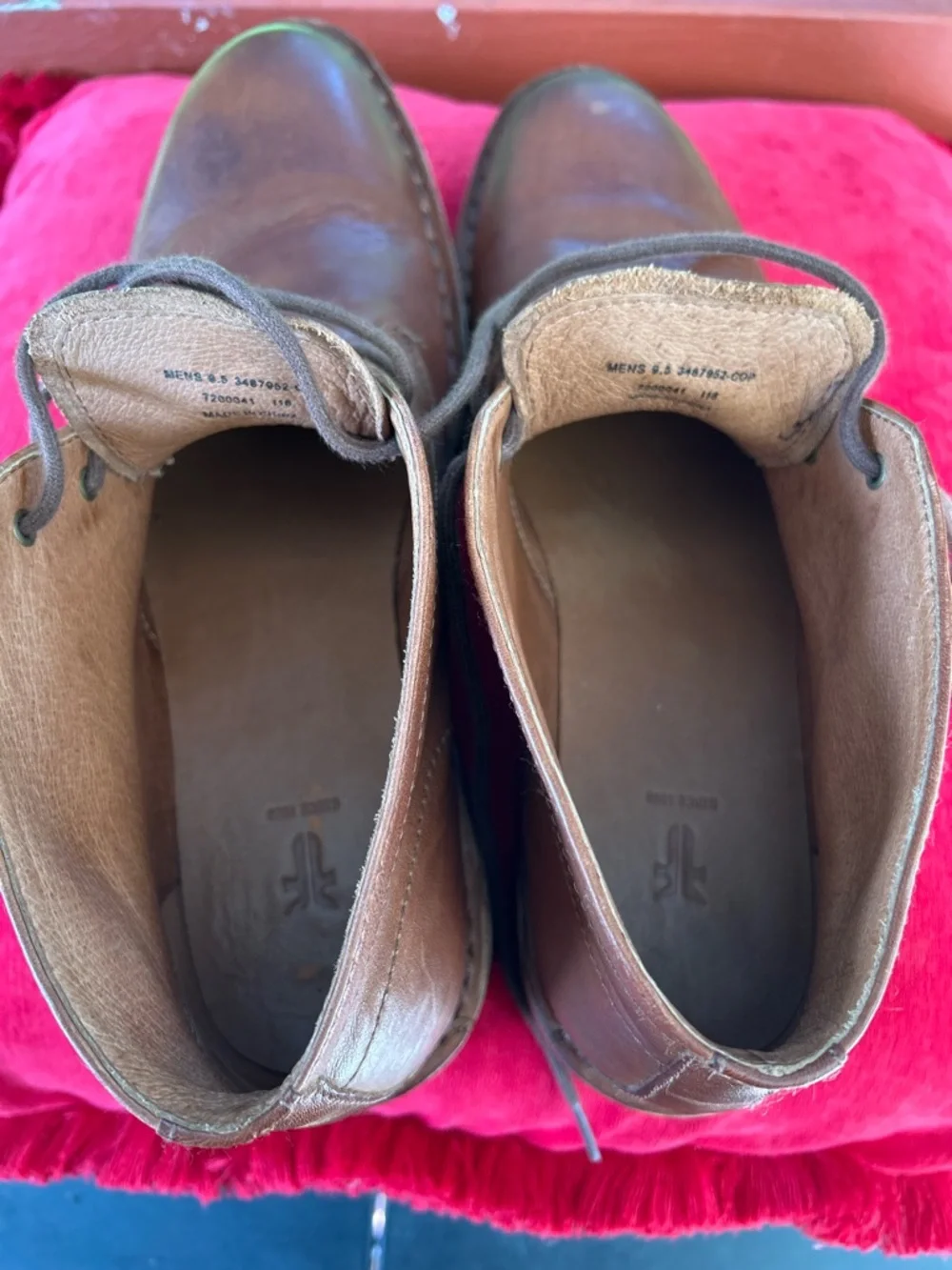 Frye Tan Leather Chukka Boots